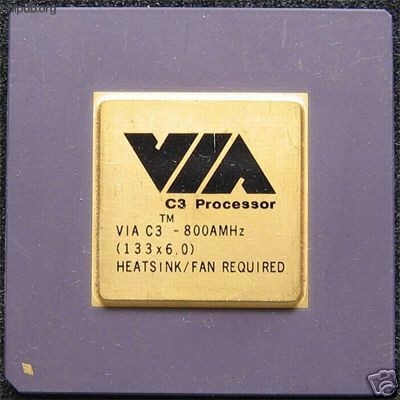 Cyrix Via C3-800AMHz 133 MHz bus
