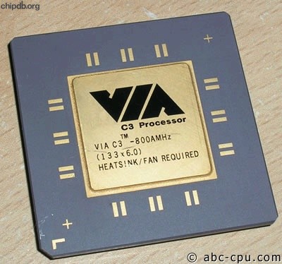 Cyrix Via C3-800AMHz Cyrix Via C3-800AMHz goldtop