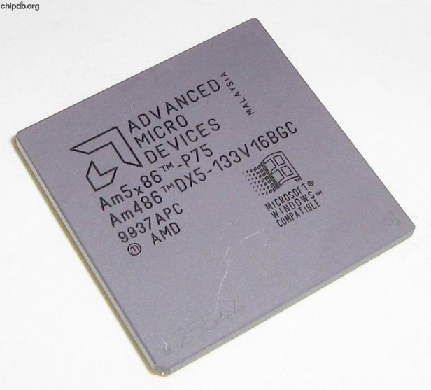 AMD Am486-DX5-133V16BGC engraved