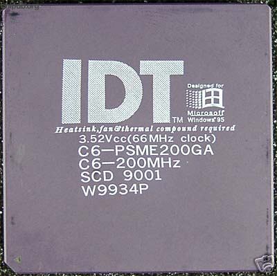 IDT WinChip C6-PSME200GA diff logo