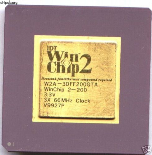 IDT Winchip2 W2A-3DFF200GTA diff logo 2