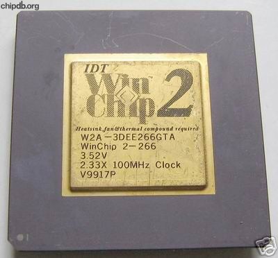 IDT Winchip2 W2A-3DEE266GTA diff logo