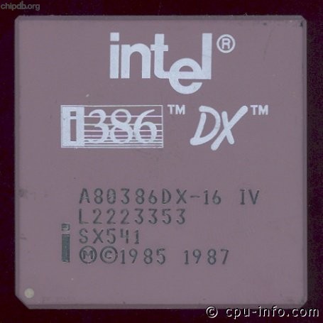 Intel A80386DX-16 SX541