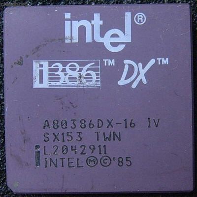 Intel A80386DX16 IV SX153 TWN diff logo