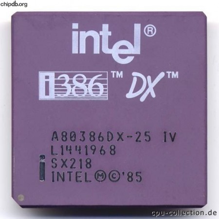 Intel A80386DX-25 IV SX218