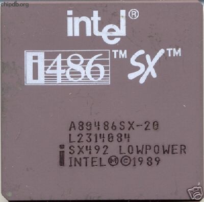 Intel A80486SX-20 SX492 LOWPOWER