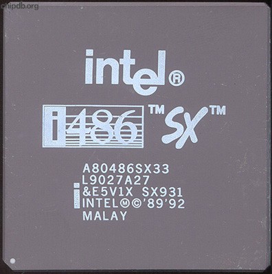 Intel A80486SX-33 SX931 White Print