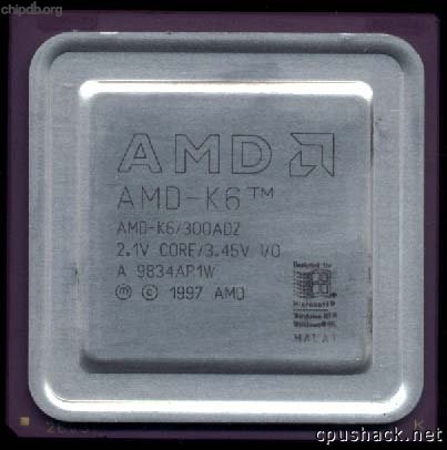 AMD AMD-K6/300ADZ engraved