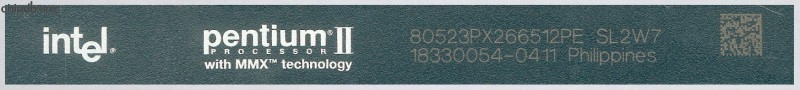 Intel Pentium II 80523PX266512PE SL2W7