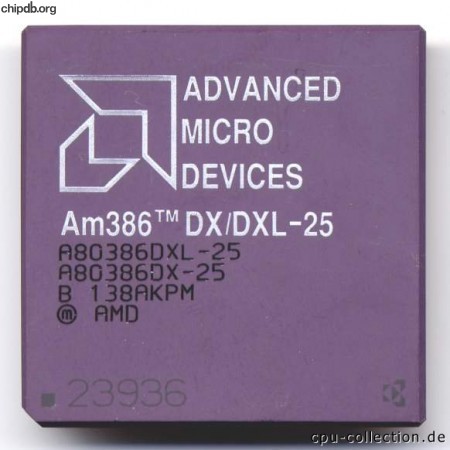 AMD A80386DX/DXL-25 engraved