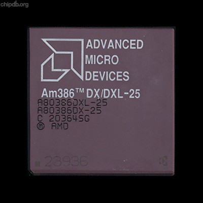 AMD A80386DX/DXL-25 rev C