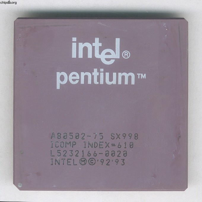 Intel Pentium A80502-75 SX998