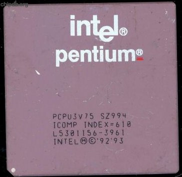 Intel Pentium PCPU3V75 SZ994 with TM