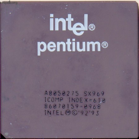Intel Pentium A8050275 SX969 no dash