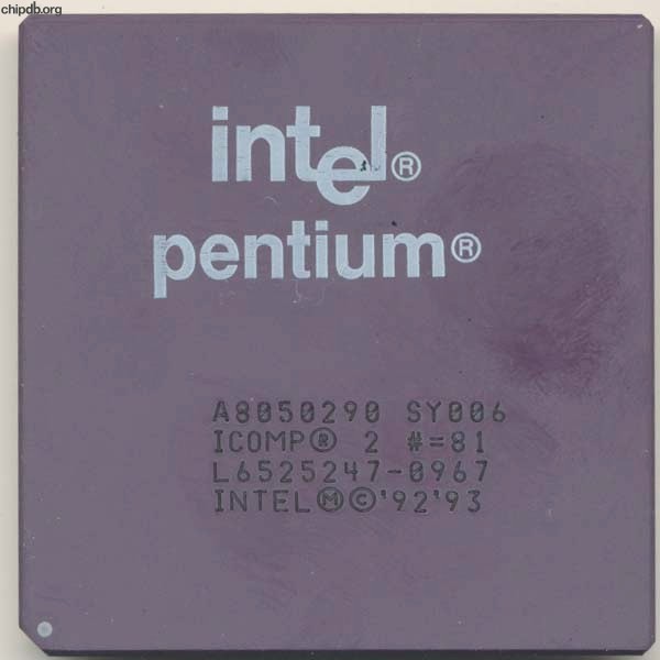 Intel Pentium A8050290 SY006