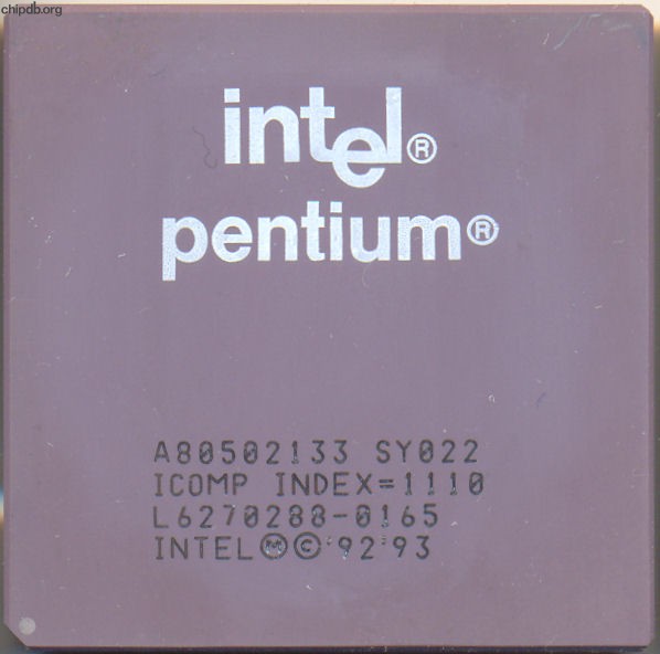 Intel Pentium A80502133 SY022 with ICOMP
