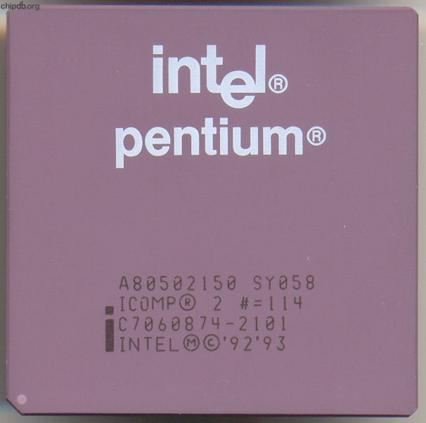 Intel Pentium A80502150 SY058