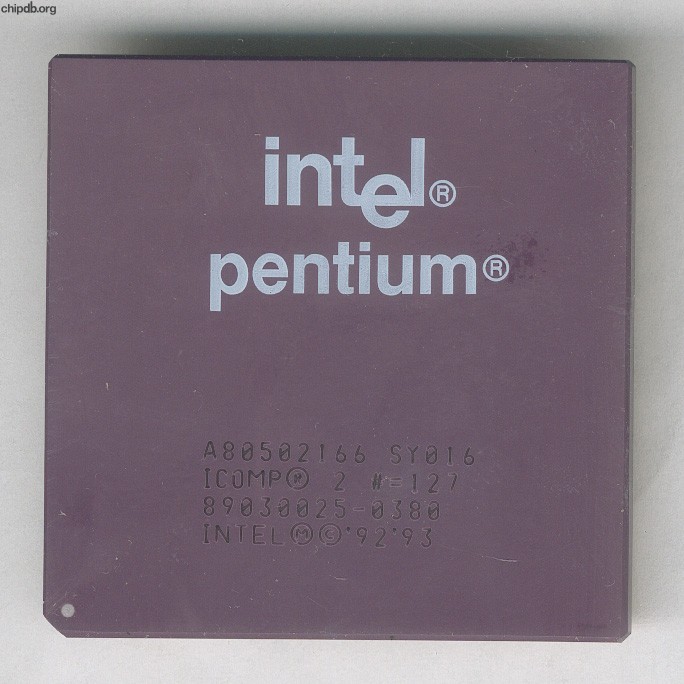 Intel Pentium A80502166 SY016 ICOMP 2