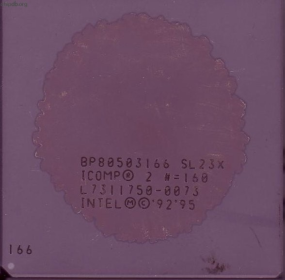 Intel Pentium BP80503166 SL23X hs removed