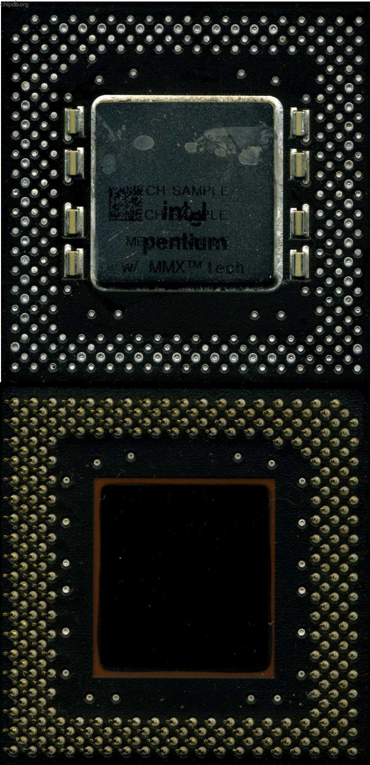 Intel Pentium PPGA MECH SAMPLE diff print