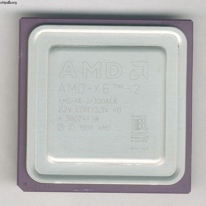 AMD AMD-K6-2/300AFR rev A K in corner