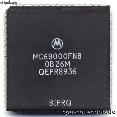 Motorola MC68000FN8 bottom print