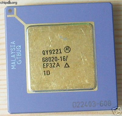 Motorola 68020-16 MILSPEC