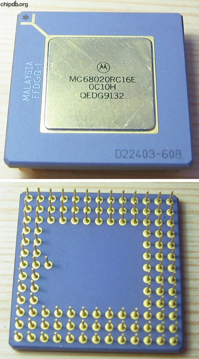 Motorola MC68020RC16E small logo