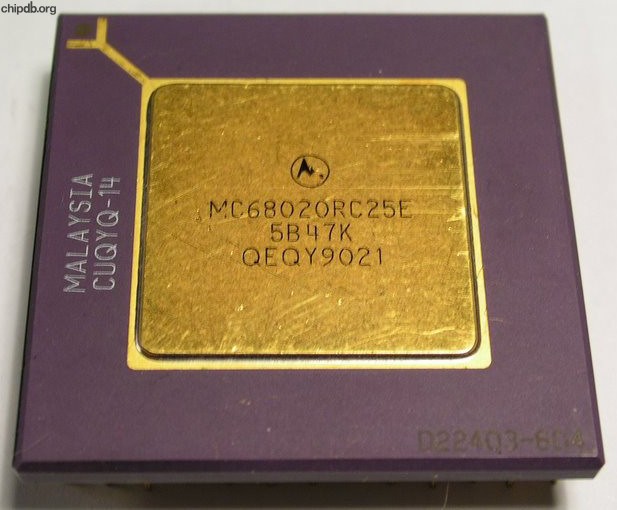 Motorola MC68020RC25E three rows