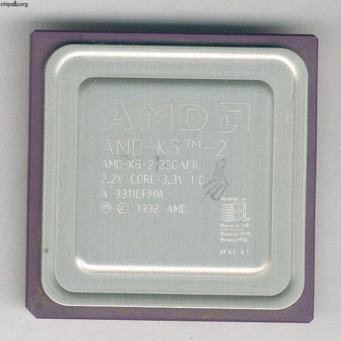 AMD AMD-K6-2/350AFR K in corner