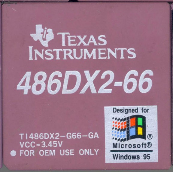 Texas Instruments TI486DX2-G66-GA diff win logo