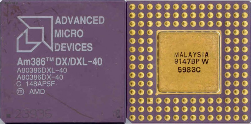 AMD A80386DX/DXL-40 Rev C white print