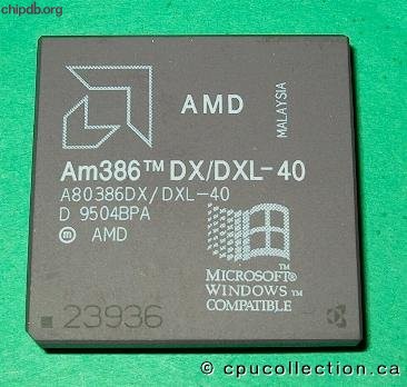 AMD A80386DX/DXL-40 rev D win logo