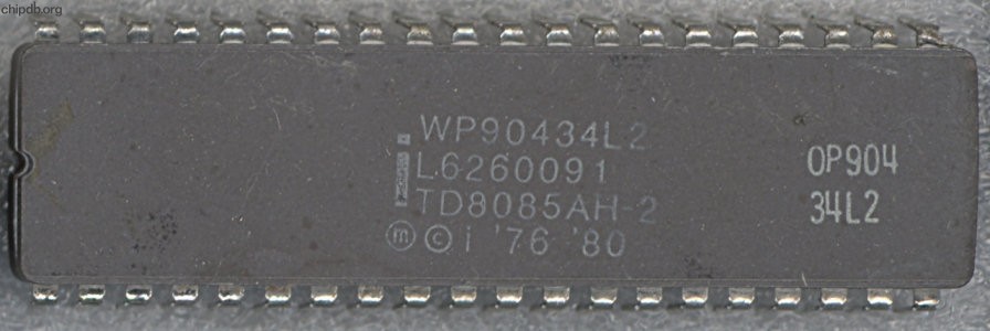 Intel TD8085AH-2 76 80 four rows text diff font