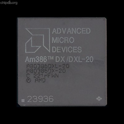 AMD A80386DX/DXL-20 rev C