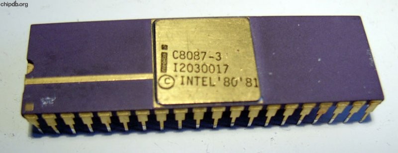 Intel C8087-3 print on top