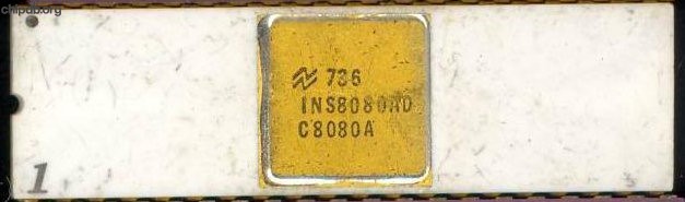 National Semiconductor INS8080AD C8080A white gold cap