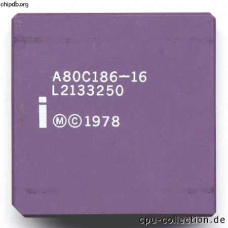 Intel A80C186-16 white print