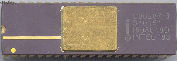 Intel C80287-3 Yellow circle  Pin 1