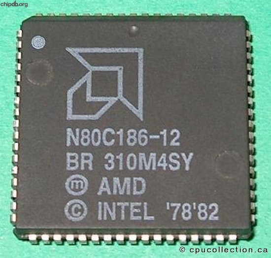 AMD N80C186-12 white print big logo