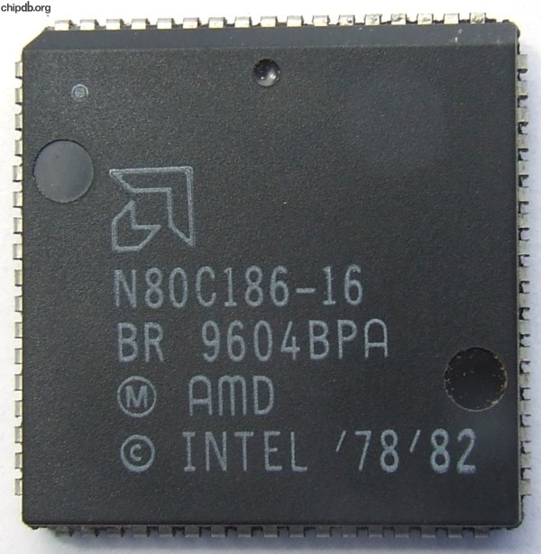 AMD N80C186-16 white print small logo