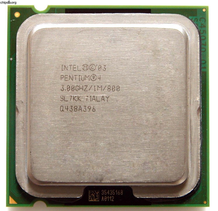 Intel Pentium 4 3.00GHZ/1M/800 SL27KK