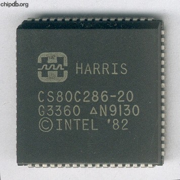 Harris CS80C286-20 diff print 2