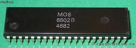 MOS 6502B diff logo