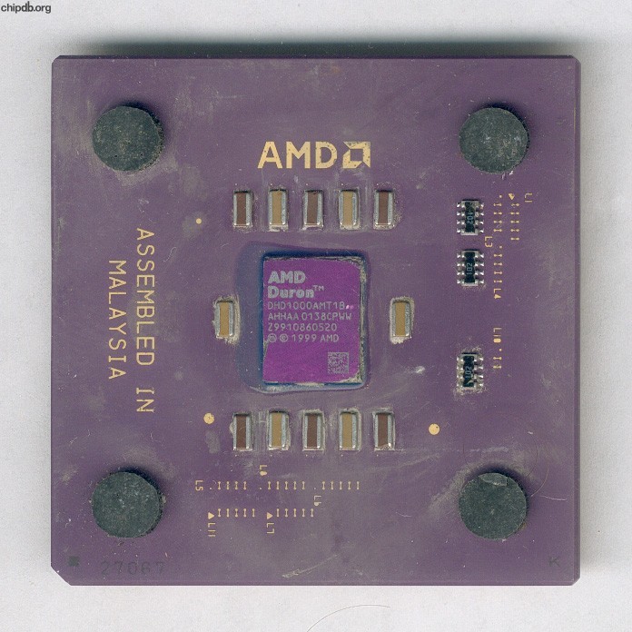 AMD Duron DHD1000AMT1B AHHAA K in corner