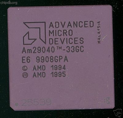 AMD Am29040-33GC black print