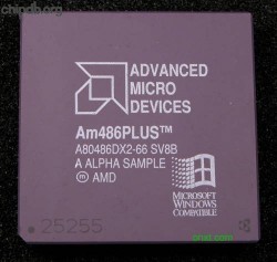 AMD Am486PLUS A80486DX2-66 SV8B A ALPHA SAMPLE