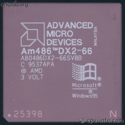 AMD A80486DX2-66 SV8B N in corner