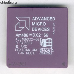 AMD A80486DX2-66 Heatsink & Fan MALAYSIA diff print