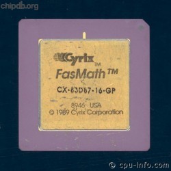 Cyrix CX-83D87-16-GP Cyrix Corporation